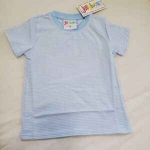 Jelly Bean/Smock Candy Light Blue Striped Kids T-Shirt Size 2 Cotton/Spandex NWT